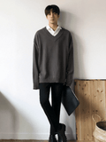 Coverwin Loose V Neck Sweater na44