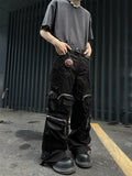 Coverwin spring outfits men summer outfit DSTR Zippers Cargo Pants
