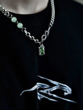 Coverwin JADE GREEN PENDANT NECKLACE