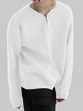 Coverwin 2024 New Fashion  Man Sweater Mens Solid Zip Front Long Sleeve Sweater SKUJ92730
