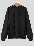 Coverwin 2024 New Fashion  Man Sweater Mens Solid Cutout Long Sleeve Sweater SKUJ89324