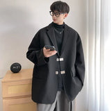 Coverwin Oversized High Grade Blazers Men Trendy Leisure Loose Suit Jackets Male Daily Simple Streetwear All-match Korean Suit-tops