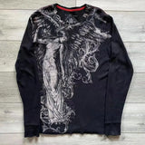 Coverwin Affliction Long sleeved T shirt Y2K Fashion New Round Neck Oversized T shirt Mens Womens Casual Tops Streetwear Gothic Clothing