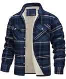 Coverwin 2025 Winter New Fleece Warm Jacket Fashion Collar Checkered Single Breasted Loose Casual Jacket
