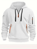 Coverwin Autumn New Fashionable Men's Sports Hoodie Zipper Hoodie Quarter Zipper Outdoor Loose Men's Coat Hoodie
