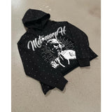 Coverwin Aesthetic geometric high quality printed pullover oversized hoodies women clothes new y2k popular streetwear hip hop sweatshirts