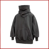 Coverwin 2025 Autumn New Unisex European and American Pile Collar with Plush Hooded Sweatshirt Loose and Casual