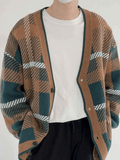 Coverwin Retro Border Cardigan na73