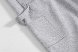 Coverwin 11080 GRAY BUTTON-UP HOODIE & WIDE SWEATPANTS