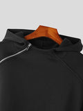 Coverwin Mens High Waist Drawstring Zip Solid Hoodie SKUJ99991