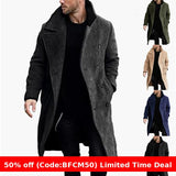 men winter outfits New Woolen Coat Men's Thickened Coat Hot Single Woolen Trench Coat