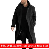 men winter outfits New Woolen Coat Men's Thickened Coat Hot Single Woolen Trench Coat