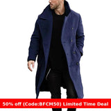 men winter outfits New Woolen Coat Men's Thickened Coat Hot Single Woolen Trench Coat