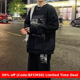 men winter outfits Waffle Youth Leisure Sports Suit Men's Spring and Autumn Sweater Sports Pants New Trendy Men's Two-Piece Suit