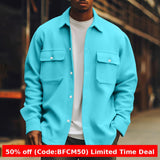 men winter outfits Autumn Men's Solid Color Basic Jacket plus Size Casual Korean Fashion Jacket MD5