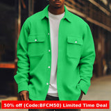 men winter outfits Autumn Men's Solid Color Basic Jacket plus Size Casual Korean Fashion Jacket MD5