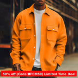 Coverwin men winter outfits Autumn Men's Solid Color Basic Jacket plus Size Casual Korean Fashion Jacket MD5