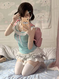 Coverwin-Kawaii MIni Skirt Summer Cute Y2K Women Clothes Grunge Korea White Short Skirts Sexy Streetwear Casual 2000s E Girl Lace Skirts