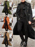 Coverwin Men Winter Outfit Streetwear Fashion Trench Men's Thin Coat Designer Overlong British Coats Man's Clothing With Epaulets Men's Jackets For Spring