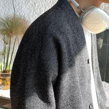 Coverwin 2024 New Fashion Men Spring outfit  No. 6160 DARK GRAY V-NECK CARDIGAN JK