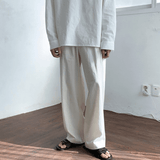 Coverwin  9074 LINEN STRAIGHT WIDE DRAPE PANTS