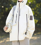 Coverwin 2025 Hooded Jacket Men's Outdoor Sports Waterproof Loose Cool Fashionable Zipper Fashionable Long Sleeved Energetic Jacket
