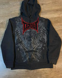 Coverwin Harajuku Retro Tapout Zipper Hoodie Y2K Hip Hop Graphic Print Oversized Hoodie Sweatshirt Mens Womens Gothic Jacket Streetwear