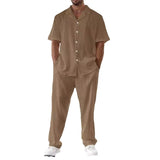 Coverwin Shirt Pants 2025 Summer New Arrival Men Fashion Classic Shirt Men Business Casual Shirts Men A Set Of Clothes