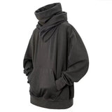 Coverwin 2025 Autumn New Unisex European and American Pile Collar with Plush Hooded Sweatshirt Loose and Casual