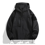 Coverwin Outdoor Men's Jacket New Spring Autumn American Style Functional Trendy Magic Patch Couple Loose Fit Hooded Clothing