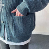 Coverwin 2024 New Fashion Men Spring outfit  No. 5520 KNITTED FULL BUTTON-UP SWEATER CARDIGAN