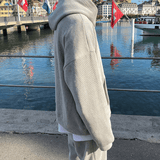 Coverwin  3135 GRAY KNITTED HOODIE AND WIDE SWEATPANTS (TOP & BOTTOM)