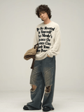 Coverwin lazy wind round neck knit sweater na709