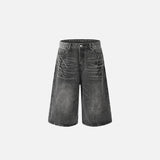 Coverwin Y2k Solid Washed Jorts