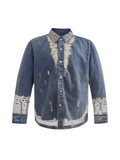 Coverwin denim lace shirt na1032