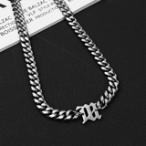 Coverwin "Simple M Alphabet Cuban" Necklaces