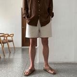 Coverwin  9077 KHAKI CREAM LINEN SHORTS