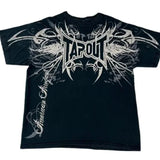 Coverwin Y2K New Tapout T Shirt Letter Graphic Print Oversized TShirt Mens Punk Rock Round Neck Tops Harajuku Hip Hop Cotton Short Sleeve