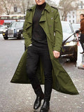 Coverwin Men Winter Outfit Streetwear Fashion Trench Men's Thin Coat Designer Overlong British Coats Man's Clothing With Epaulets Men's Jackets For Spring