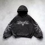 Coverwin Y2K Fashion Zipper Hoodie New Gothic Embroidery Pattern Oversize Hoodie Coat Men And Women Loose Sweatshirt Couple Casual Hoodie