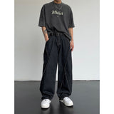 Coverwin Outfit vibe American street pants ins high street trendy straight overalls men spring and autumn loose casual drawstring anklets eam