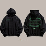 Coverwin Outfit Autumn and Winter New Couple Loose Personality Letter Printing Hooded Sweater Men and Women Hip Hop Long Sleeve Coat harajuku