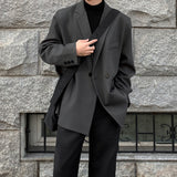 Coverwin Men Winter Outfit Blazers Men Casual Loose Suit Jackets Male Korean Leisure Daily Streetwear All-match Simple Suit-tops  blazer mascullino