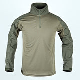 Coverwin Army Outdoors T Shirt Long Sleeve Combat Shirt Tactical Clothing BreathableTraining Hunting Clothes Hiking Shirt Work Wear Men