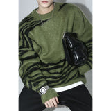 Coverwin Trendy Ins American Style Military Green Long-sleeved Celebrity Sweater Popular Men Women Personalized Knitted Street Y2K Tops