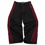 Coverwin Retro American Style Jeans Baggy Straight Demin Pants for Men Line Design Spring Autumn Straight Leg Casual Wide Leg Trousers
