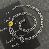 Coverwin "Cuban Smiley Clavicle" Necklaces