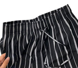 Coverwin  4450 BLACK STRIPE WIDE STRAIGHT PANTS