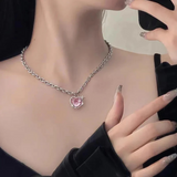 Coverwin "Crystal Heart Pendant" Necklaces