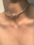 Coverwin pearl jewelry simple silver necklace na1297